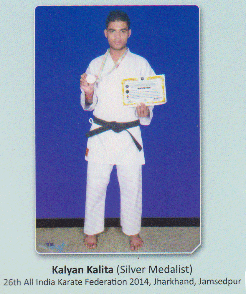 Kalyan Kalita Silver Medalist 26th All India Karate Federation 2014-15