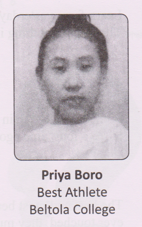 Priya Boro Best Athlete Beltola College 2018